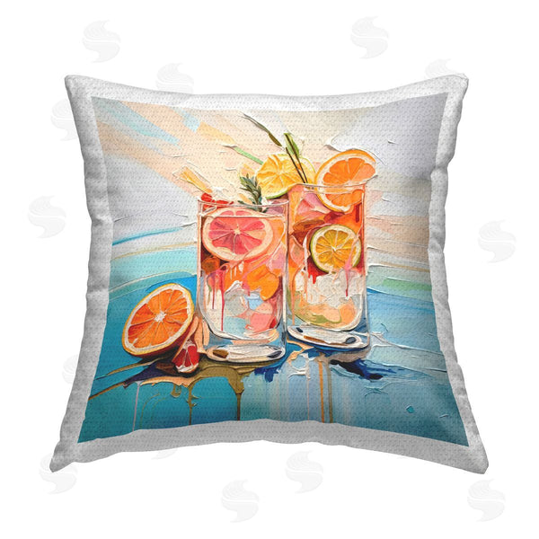 Stupell Industries Irena Orlov | Tropical Citrus Splash Printed Throw Pillow