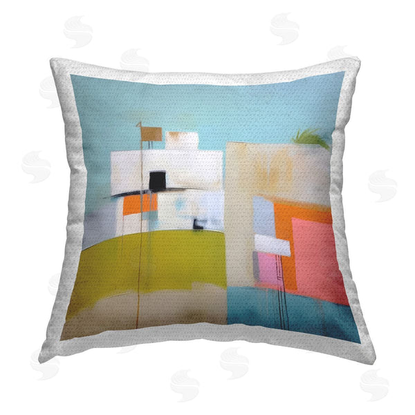 Stupell Industries Irena Orlov | Tropical Villa House Printed Throw Pillow