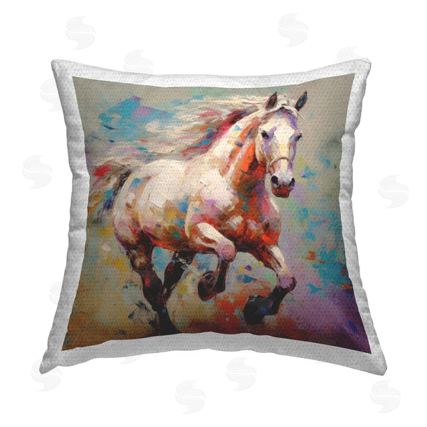 Stupell Industries Irena Orlov | Trotting Horse Abstraction Printed Throw Pillow