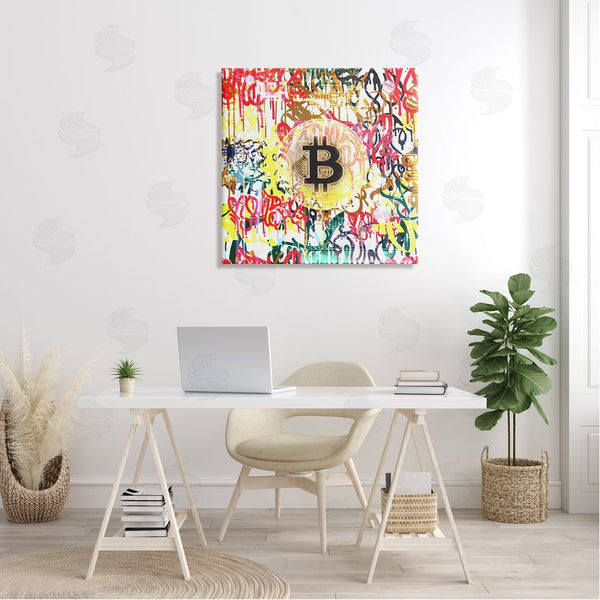 Stupell Industries Irena Orlov | Urban Graffiti Bitcoin Symbol Wall Art