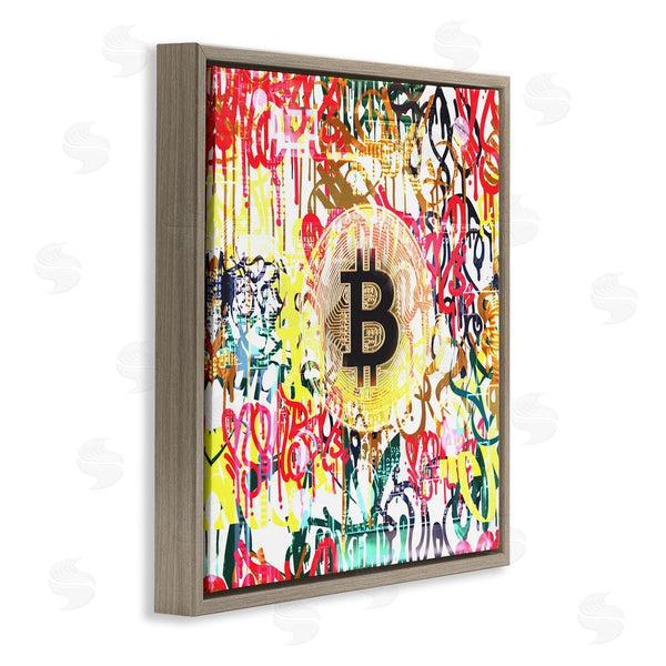 Stupell Industries Irena Orlov | Urban Graffiti Bitcoin Symbol Wall Art
