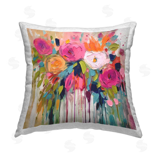 Stupell Industries Irena Orlov | Urban Paint Bouquet Printed Throw Pillow