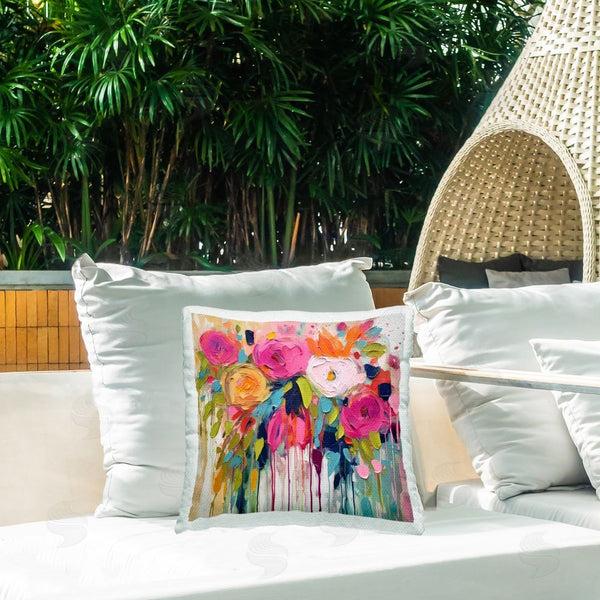 Stupell Industries Irena Orlov | Urban Paint Bouquet Printed Throw Pillow
