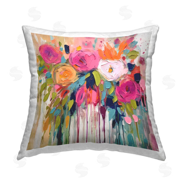 stupell industries Irena Orlov | Urban Paint Bouquet Printed Throw Pillow