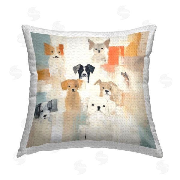 Stupell Industries Irena Orlov | Various Abstract Dogs Printed Throw Pillow