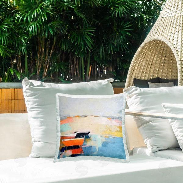 Stupell Industries Irena Orlov | Vivid Boat Abstraction Printed Throw Pillow