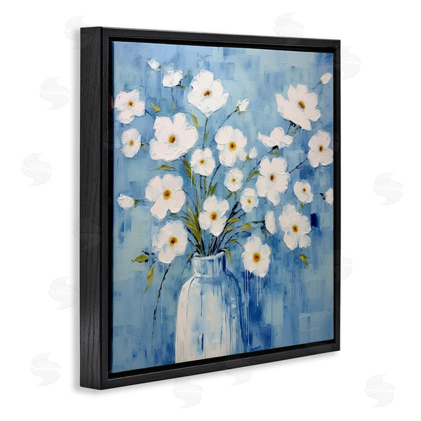 Stupell Industries Irena Orlov | White Blooms With Paint Drip