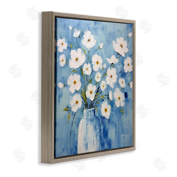 Stupell Industries Irena Orlov | White Blooms With Paint Drip