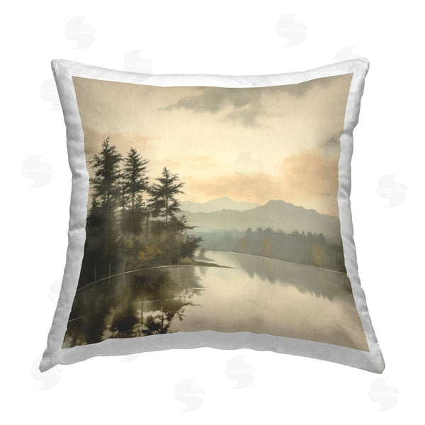 stupell industries Irena Orlov | Woodland Lake Reflection Printed Throw Pillow