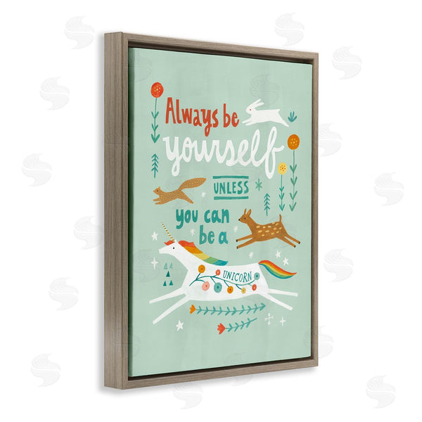 Stupell Industries Irene Chan | Be A Unicorn With Wildlife