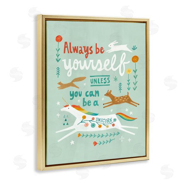 Stupell Industries Irene Chan | Be A Unicorn With Wildlife