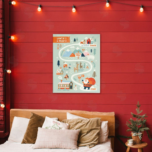 Stupell Industries Irene Chan | Jolly Map Of North Pole