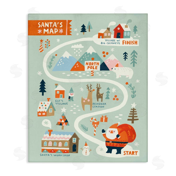 stupell industries Irene Chan | Jolly Map Of North Pole