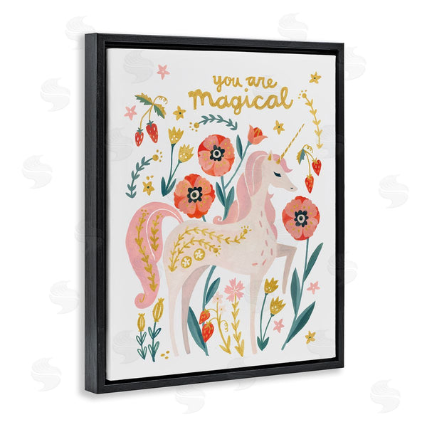 Stupell Industries Irene Chan | Magical Pink Unicorn & Florals
