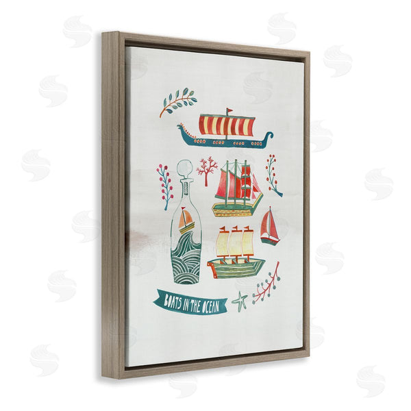 Stupell Industries Irene Chan | Nautical Boats & Botanicals
