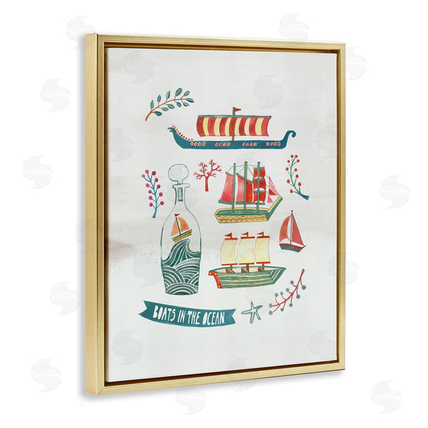 Stupell Industries Irene Chan | Nautical Boats & Botanicals