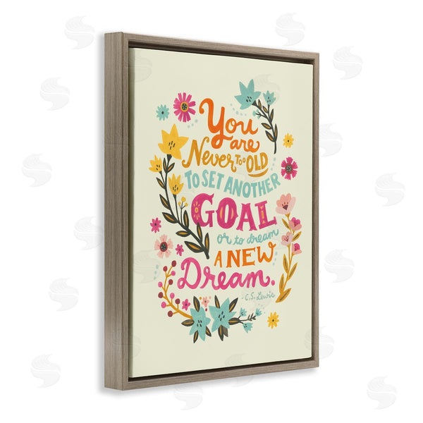 Stupell Industries Irene Chan | Never Too Old Inspiring Quote