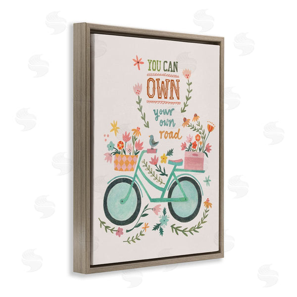 Stupell Industries Irene Chan | Own Road Phrase With Bicycle Wall Art
