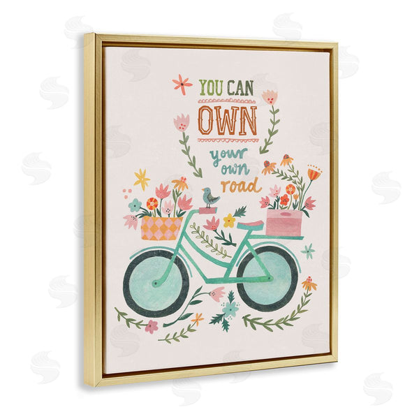 Stupell Industries Irene Chan | Own Road Phrase With Bicycle Wall Art