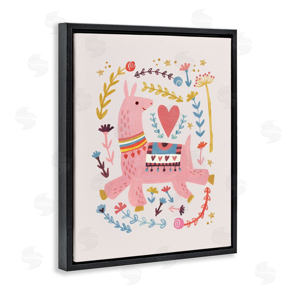 Stupell Industries Irene Chan | Pink Llama With Florals