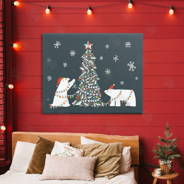 Stupell Industries Irene Chan | Polar Bears With Christmas Tree Wall Art