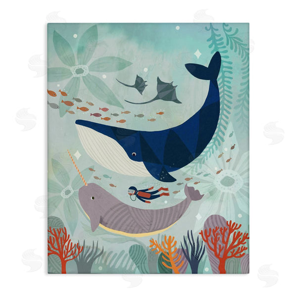 stupell industries Irene Chan | Scuba Diver Among Whales