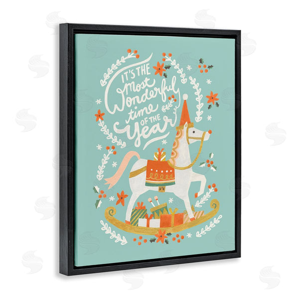 Stupell Industries Irene Chan | Seasonal Horse & Sled Phrase Wall Art