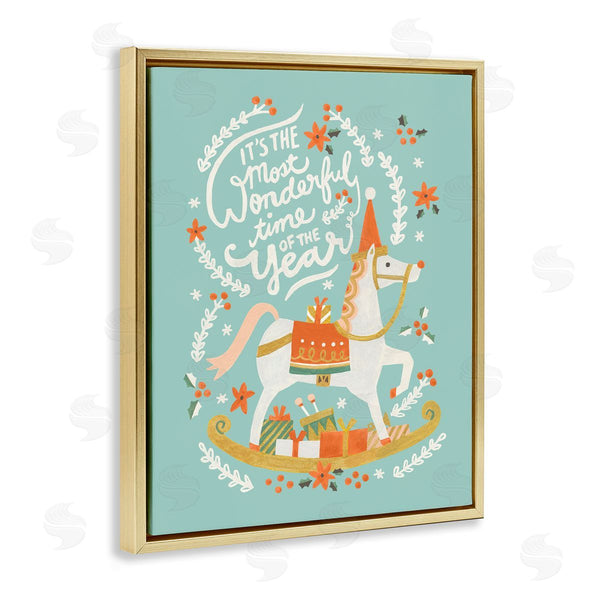 Stupell Industries Irene Chan | Seasonal Horse & Sled Phrase Wall Art