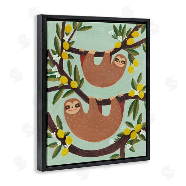 Stupell Industries Irene Chan | Sloths On Lemon Tree Branches Wall Art