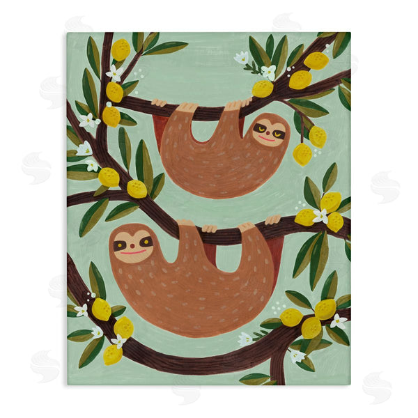 stupell industries Irene Chan | Sloths on Lemon Tree Branches Wall Art