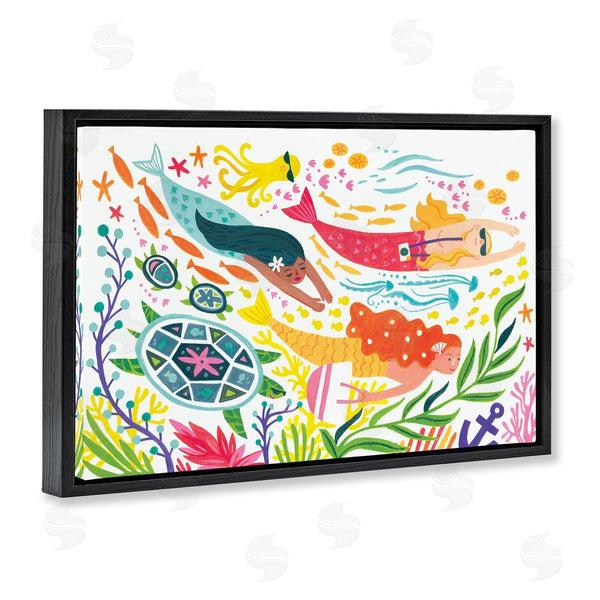 Stupell Industries Irene Chan | Underwater Swimming Mermaids