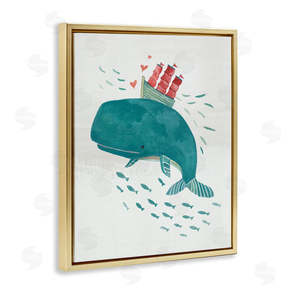 Stupell Industries Irene Chan | Whale & Sailboat Diving