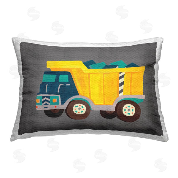 Stupell Industries Irene Chan | Yellow Dump Truck Printed Throw Pillow