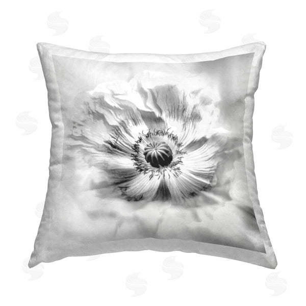 stupell industries Irene Weisz | Close Up Poppy Anther Printed Throw Pillow