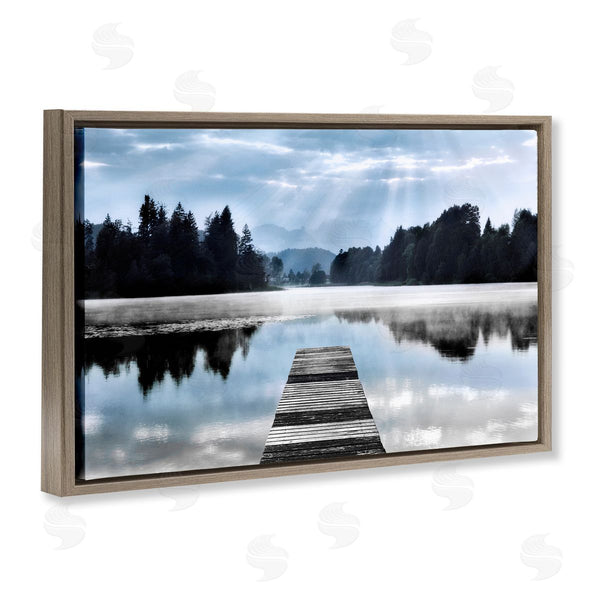 Stupell Industries Irene Weisz | Clouds & Trees Dock Reflection