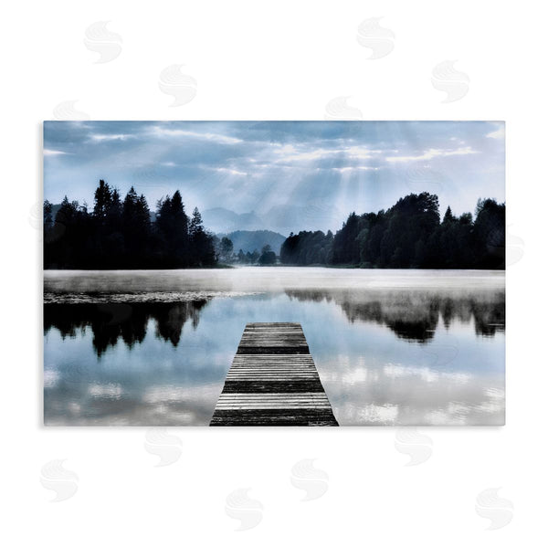 stupell industries Irene Weisz | Clouds & Trees Dock Reflection
