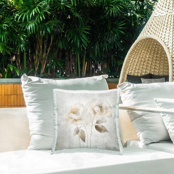 Stupell Industries Irene Weisz | Contemporary Muted Blossoms Printed Throw Pillow
