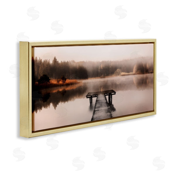 Stupell Industries Irene Weisz | Foggy Lake Pier Wall Art