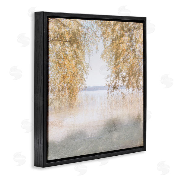 Stupell Industries Irene Weisz | Lake Shore Yellow Foliage Trees Distant Mountains Wall Art