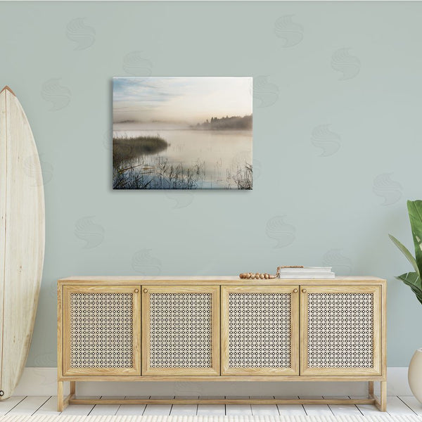Stupell Industries Irene Weisz | Misty Marsh Wetland Landscape Tall Grass Distant Forest Wall Art