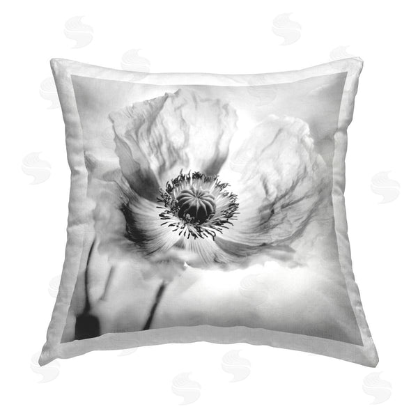 stupell industries Irene Weisz | Poppy Anther View Printed Throw Pillow