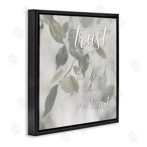 Stupell Industries Irene Weisz | Trust The Lord Motivating Religious Quote Botanical Leaves Wall Art