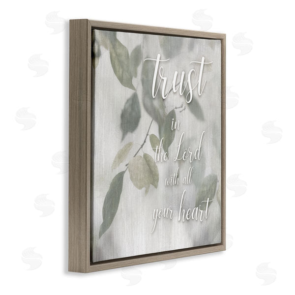 Stupell Industries Irene Weisz | Trust The Lord Motivating Religious Quote Botanical Leaves Wall Art