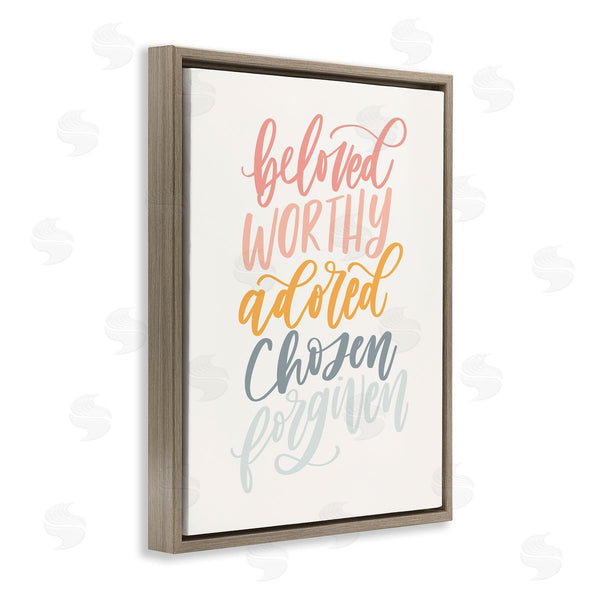 Stupell Industries Isabela Schielke | Beloved Worthy Adored Spiritual Words