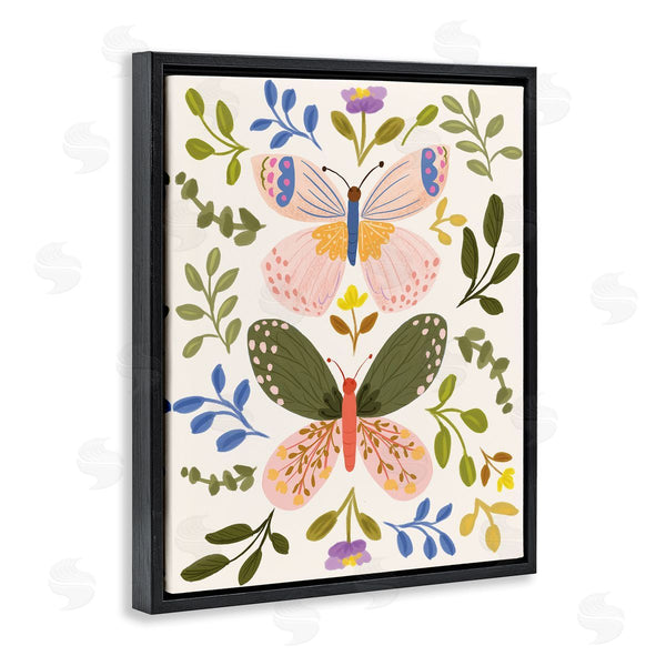 Stupell Industries Isabela Schielke | Cottage Butterflies With Mirrored Leaves