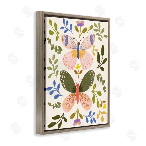 Stupell Industries Isabela Schielke | Cottage Butterflies With Mirrored Leaves
