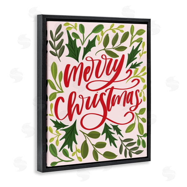 Stupell Industries Isabela Schielke | Merry Christmas With Holly Leaves