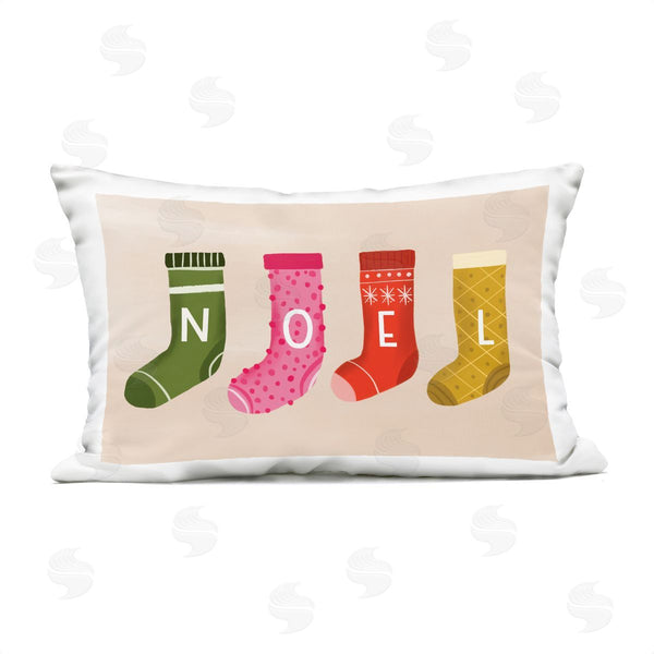 Stupell Industries Isabela Schielke | Noel Christmas Stockings Printed Throw Pillow