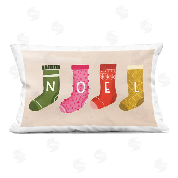 stupell industries Isabela Schielke | Noel Christmas Stockings Printed Throw Pillow