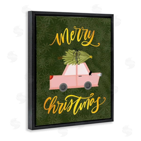 Stupell Industries Isabela Schielke | Pink Car With Christmas Tree